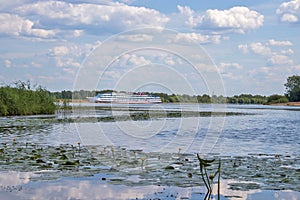 Bright summer day in the Strelka of Yaroslavl Beautiful landscaping of the Park on the embankment of the Volga and Kotorosl in