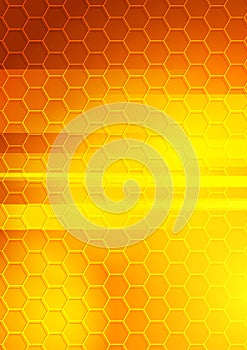 Bright summer hexagon background