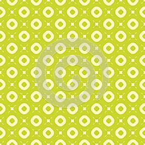 Bright summer vector seamless pattern with circles and squares. Lime green color