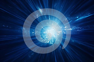 .Bright Sun Explosion in Space. Supernova Sci-Fi Concept