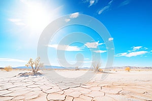 bright sun-filled blue sky over a desert hardiness zone