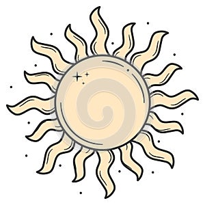 bright sun illustration