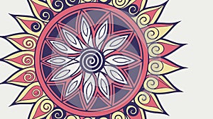 Bright Sunburst Mandala Geometric Vector Pattern, vector design Generative AI