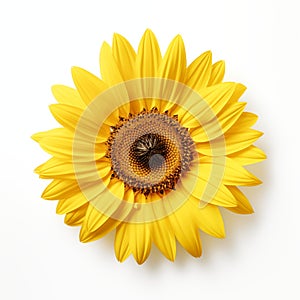 Bright Sunflower Isolated On White Background