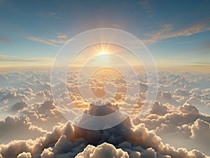 Bright Sunlight Breaking Through the Clouds