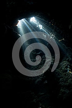 Bright Sunlight and Dark, Underwater Cave
