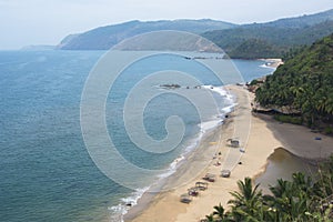 A bright sunny day at Cola beach, Goa, India