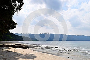 Bright Sunny Day at Serene Calm Beach, Radhanagar Beach, Andaman & Nicobar Islands, India
