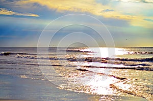 Beach tide sunrise on Hilton Head Island photo