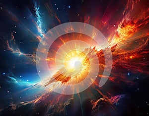 Bright Supernova Explosion in Deep Space