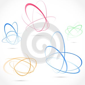 Bright swirl atom orbit element collection