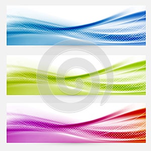 Bright swoosh lines headers footers templates