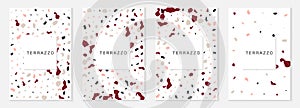 Bright Terrazzo Wall Vector Set Background
