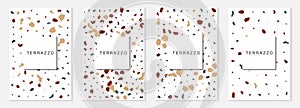 Bright Terrazzo Wall Vector Set Background
