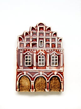 Bright townhouse model refrigerator magnet