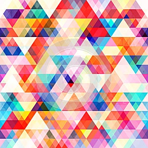 Bright triangles seamless pattern