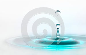 Bright turquoise blue waterdrop wallpaper
