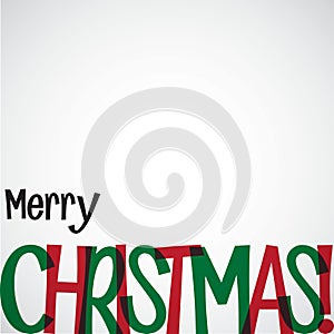 Bright typographic Christmas card