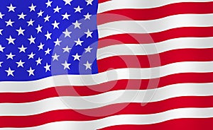 Bright USA flag background.