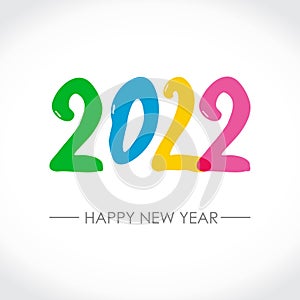 Bright vector design 2022. Flat template for the new year.