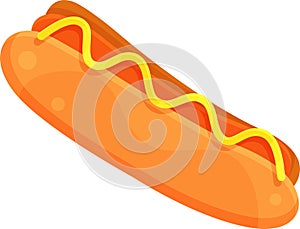 bright vector illustration of hot dog