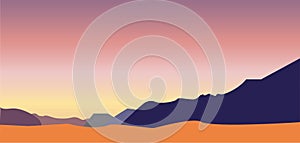Bright vectorial mountains, nature