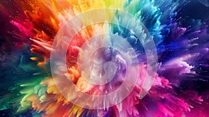 Bright and vibrant color explosion abstract background for creative design projects