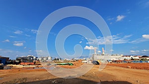 bright view in alumina factory area