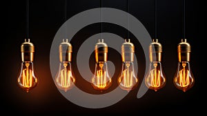 Bright vintage light bulbs