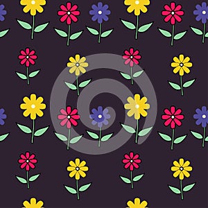 Bright Wallpaper with Flowers