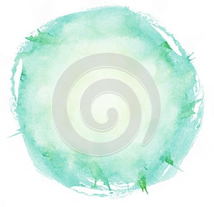 Bright watercolor brush strokes circle