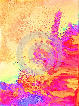 Bright watercolor holi texture for background. Psychedelic colors