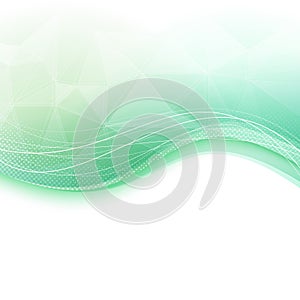 Bright wave crystal green background