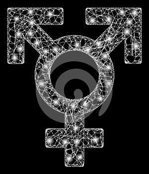 Bright Web Mesh Polyandry Sex Symbol with Lightspots