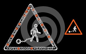 Bright Web Slavery Warning with Bright Light Spots