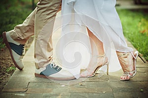 Bright wedding shoes