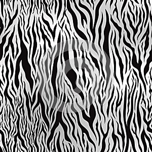 Bright white tiger skin, seamless pattern