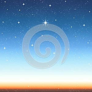Bright wishing starry sky