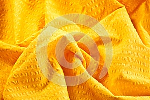 Bright yellow cotton fabric