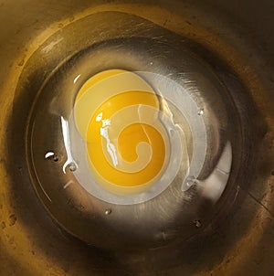 Bright yellow double egg yolk