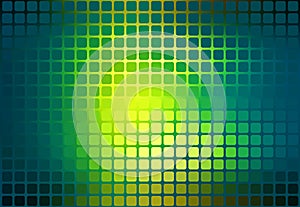 Bright yellow green abstract rounded mosaic background