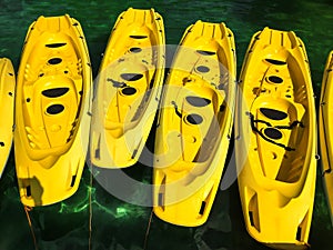 Bright Yellow Kayaks