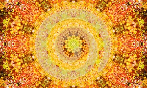 Bright Yellow/Orange mandala Art