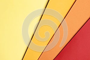 Bright yellow, orange and red abstract blank paper background