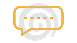 Yellow Speech Bubble Chat Message Icon, vector design Generative AI
