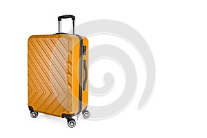 Bright Yellow Suitcase Isolated