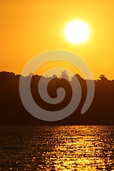 Bright Yellow Sunset