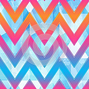 Bright zigzag geometric pattern
