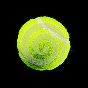 Brighten Tennis Ball isolated on black