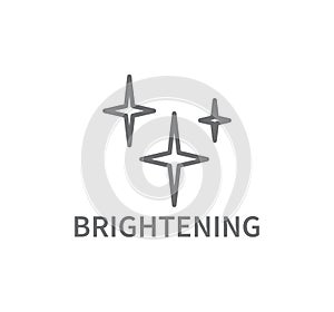 Brightening Cosmetics and Beauty Skincare Line Icon